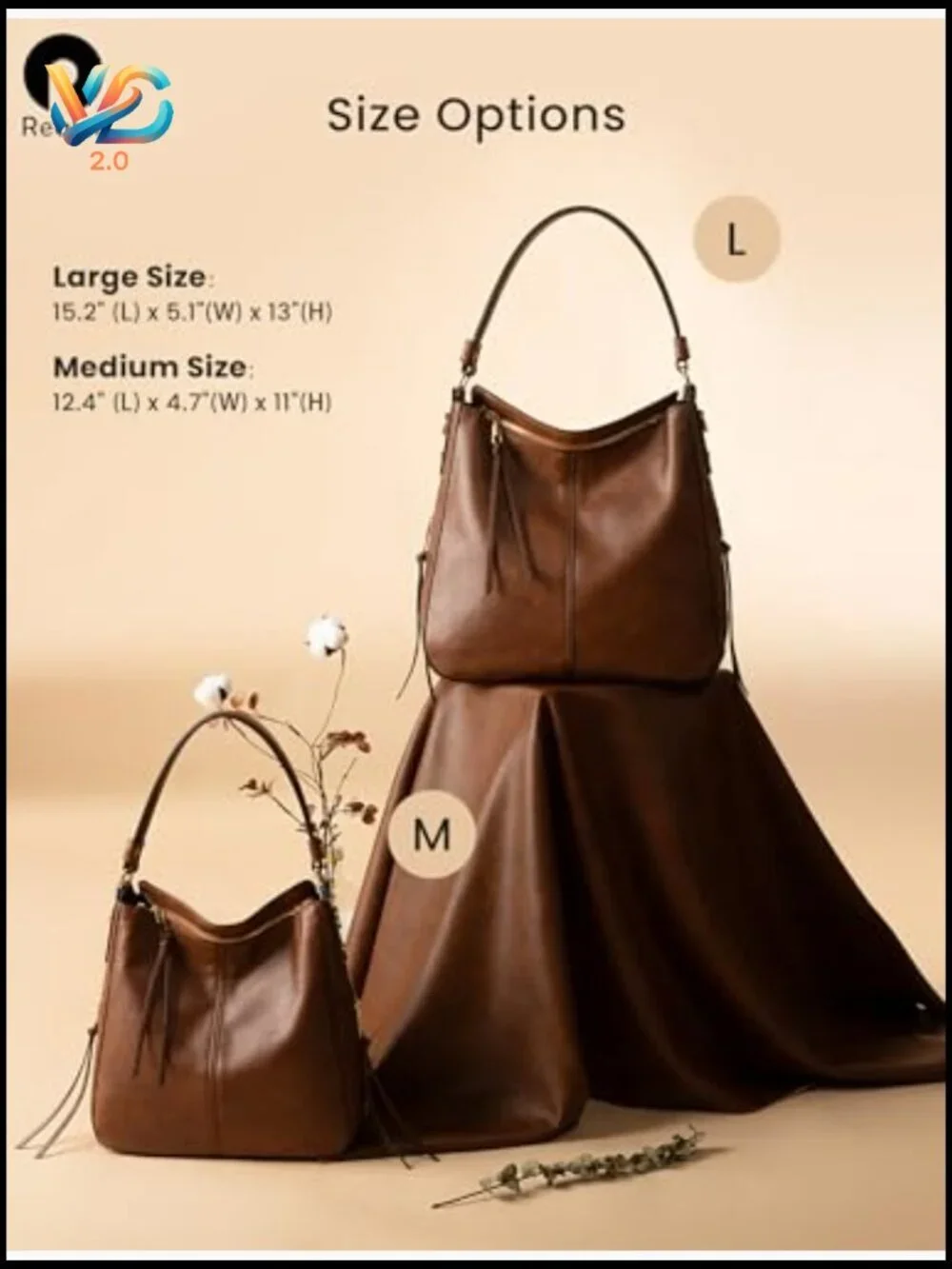 Faux Leather Hobo Crossbody Bag Large Shoulder Handbag Purse